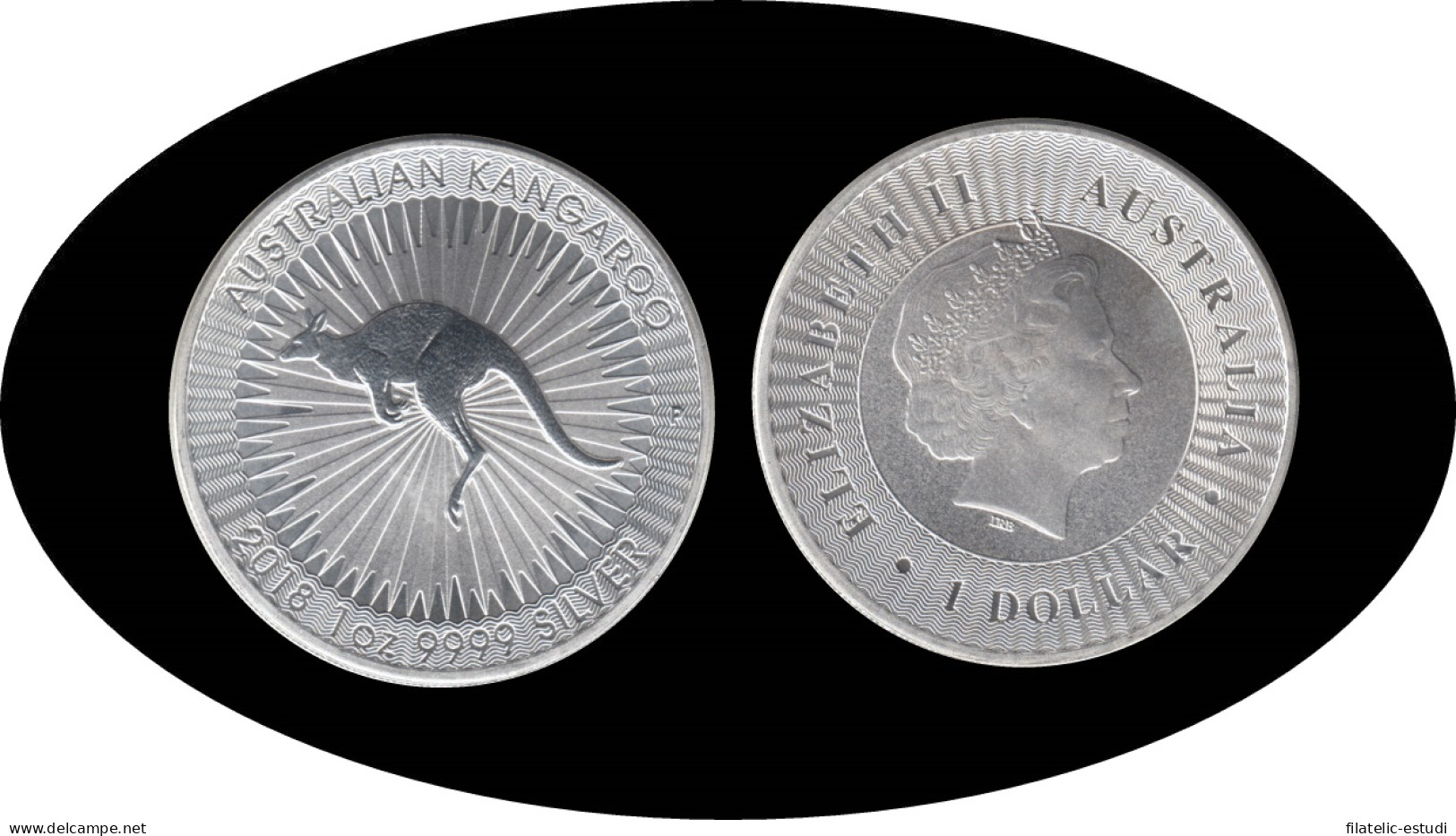 Australia 1 Onza 2018 1$ Canguro Kangaroo Plata Silver Ag - Other & Unclassified