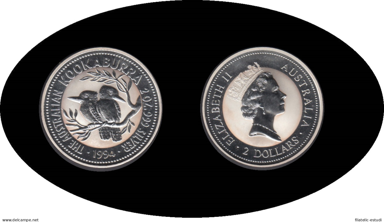 Australia Kookaburra 1994 2 Onzas De Plata 2$ 999 Ag - Other & Unclassified