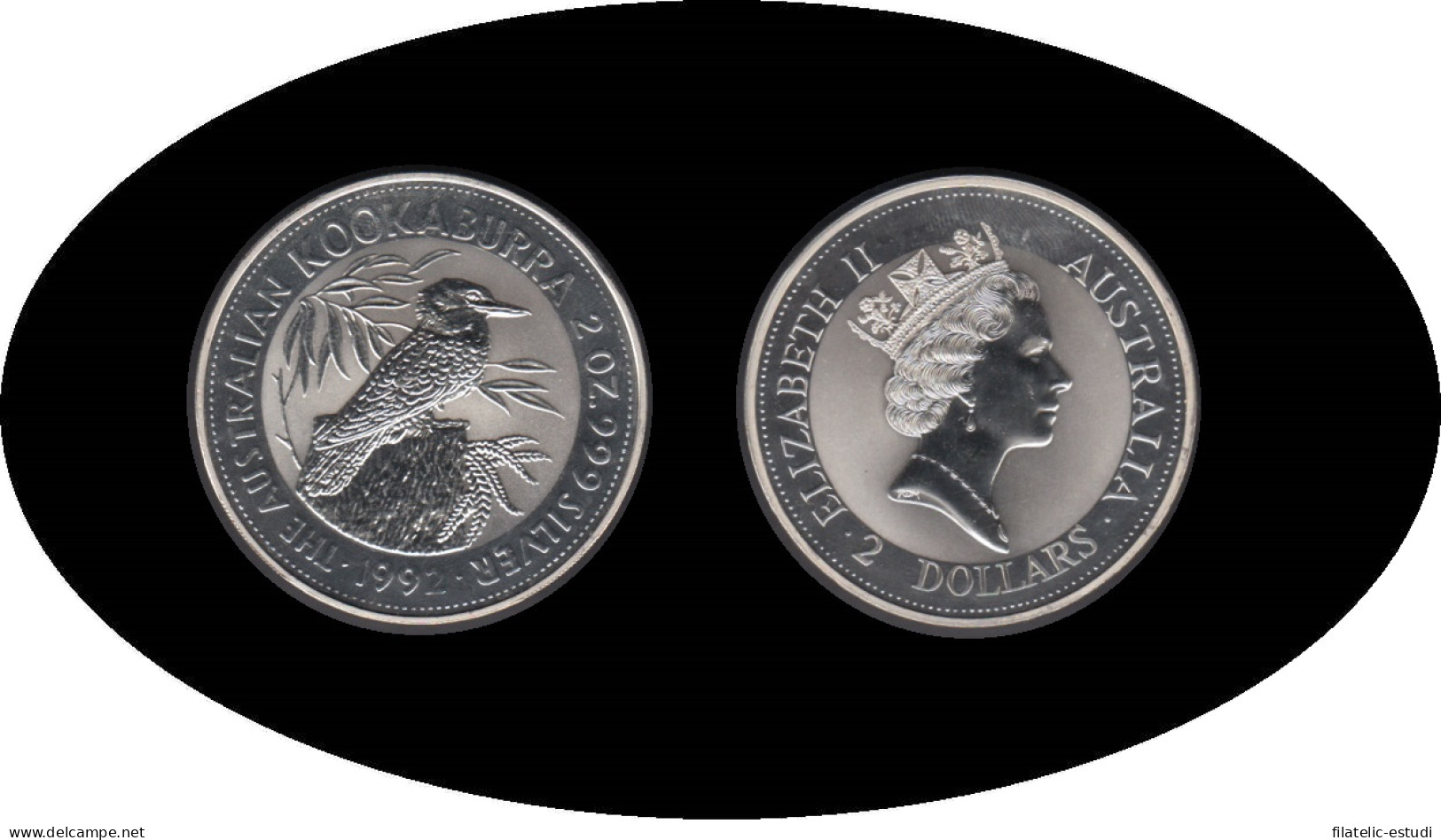 Australia Kookaburra 1992 2 Onzas De Plata 2$ 999 Ag - Andere & Zonder Classificatie