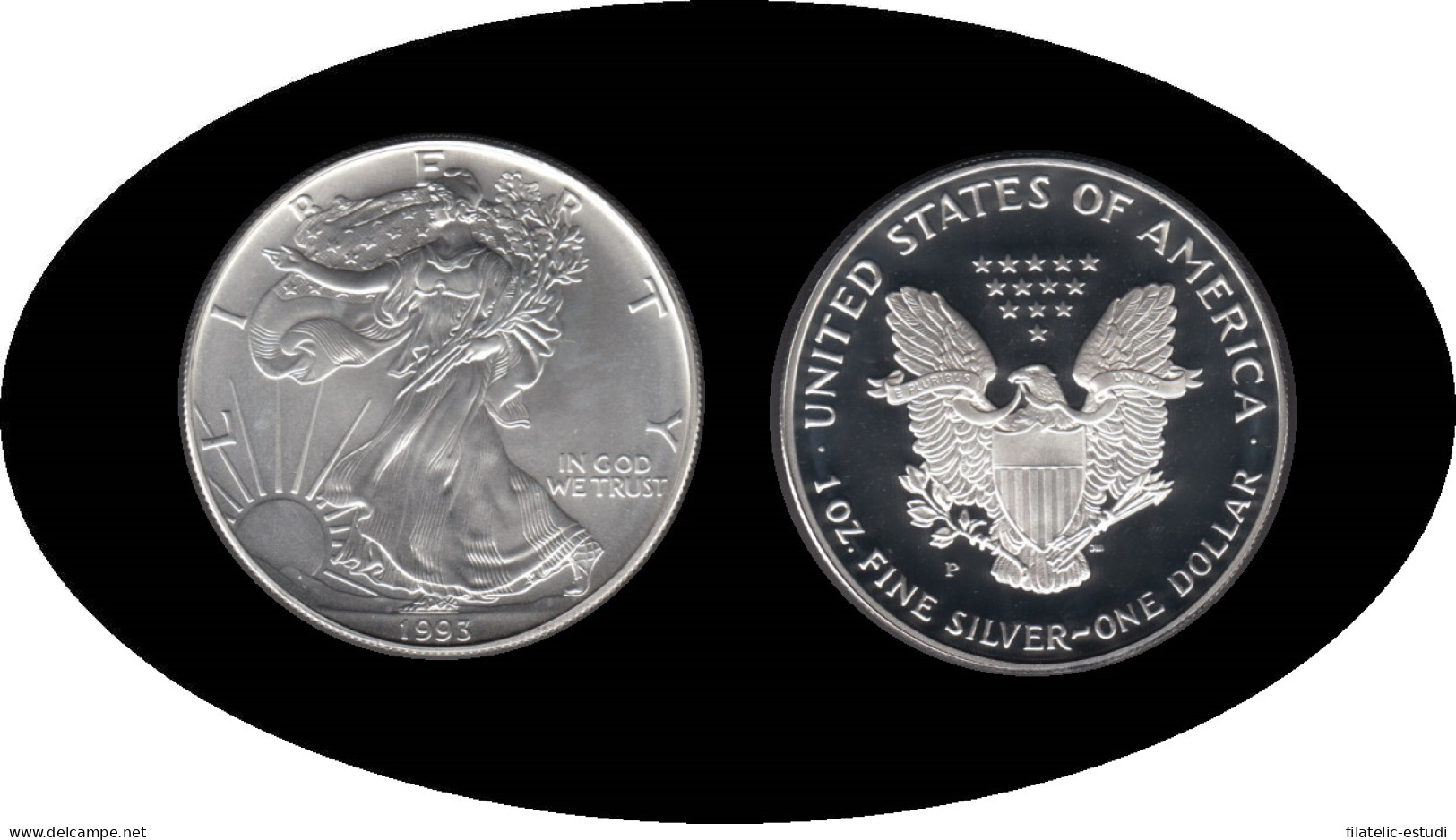 Estados Unidos United States Onza De Plata 1 $ 1993 Liberty - Altri & Non Classificati
