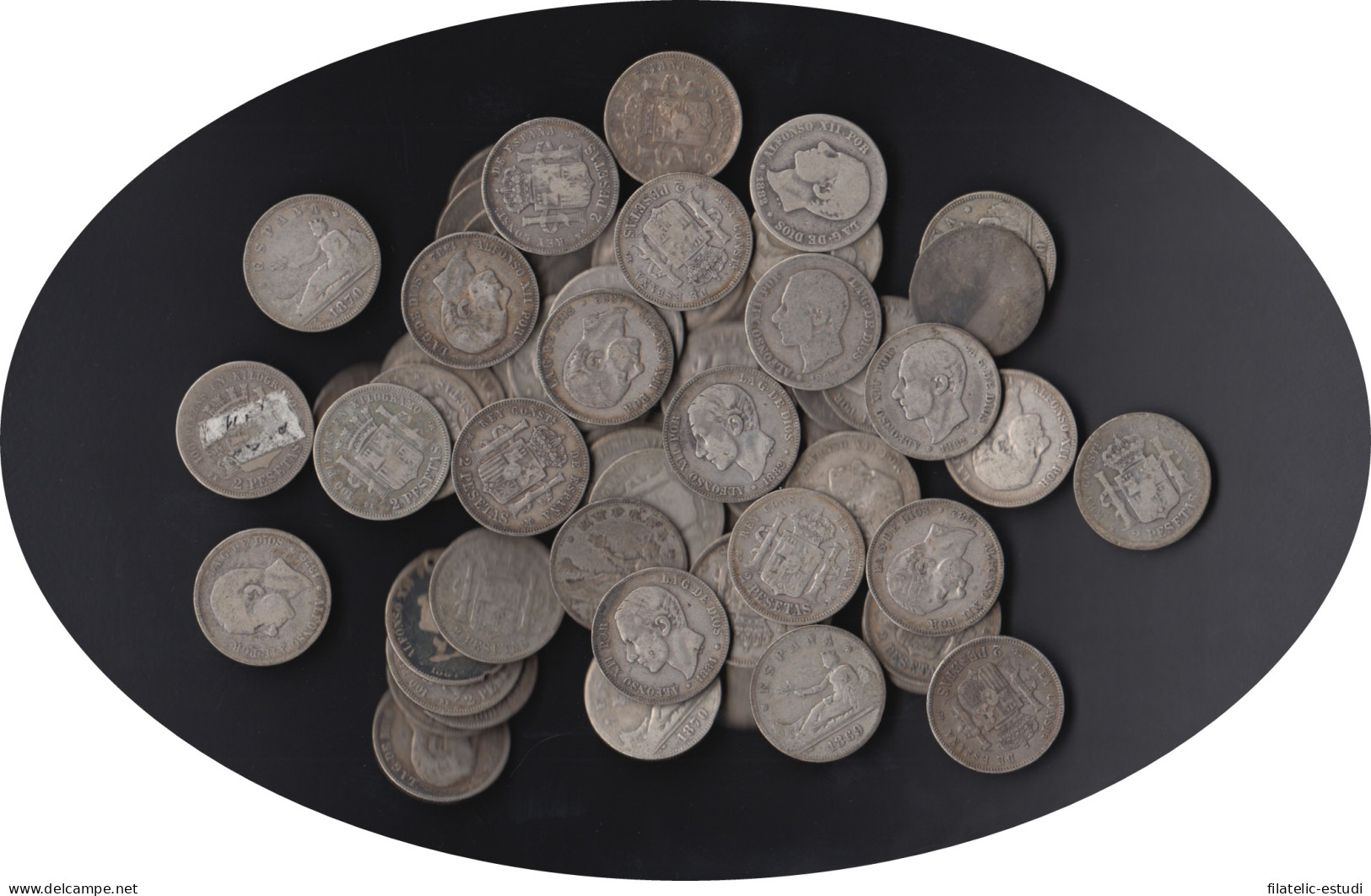 Monedas 2 Ptas Plata Variadas Alfonso XII , Alfonso XIII - Andere & Zonder Classificatie