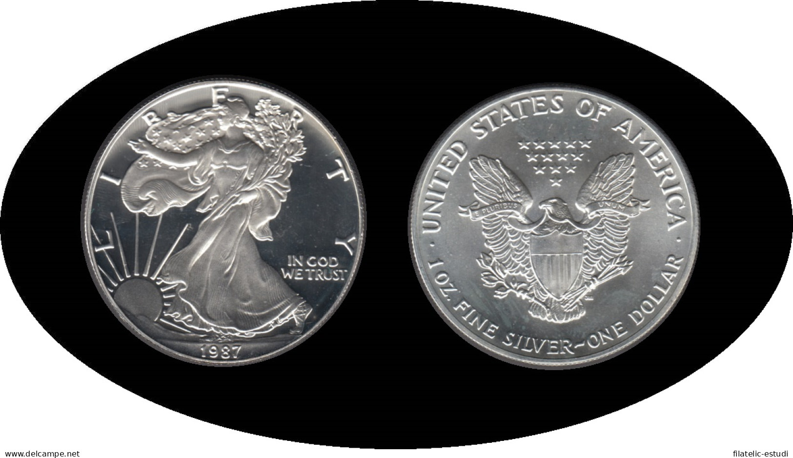 Estados Unidos United States Onza De Plata 1 $ 1987 Liberty - Other & Unclassified