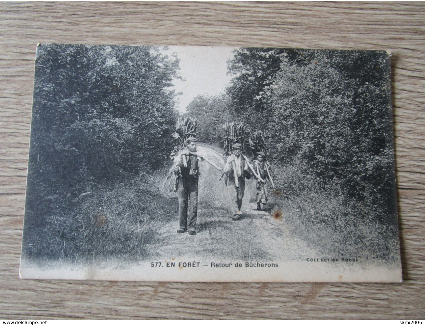 EN FORET RETOUR DE BUCHERONS FAGOTS DE BOIS - Kunsthandwerk