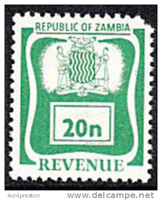 Zm9964 Zambia 1968, 20n Revenue Stamp  MNH - Zambia (1965-...)