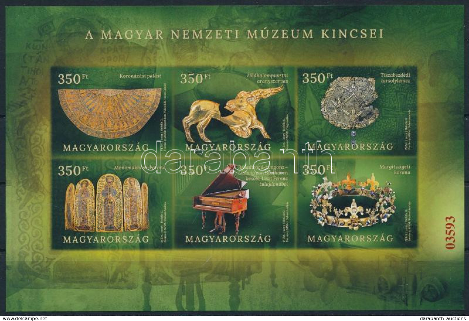 ** 2023 A Magyar Nemzeti Múzeum Kincsei Vágott Blokk - Otros & Sin Clasificación