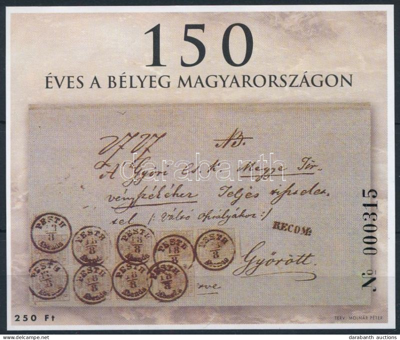 ** 2000/8 150 éves A Bélyeg Magyarországon Emlékív - Other & Unclassified