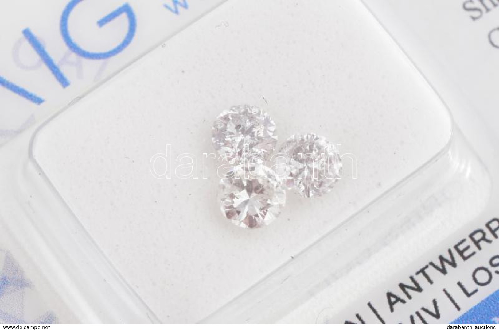 3 Db Gyémánt Kerek Brilliáns Csiszolás, SI2-I1,, G-I, 0,8 Ct Tanúsítvánnyal - Sonstige & Ohne Zuordnung