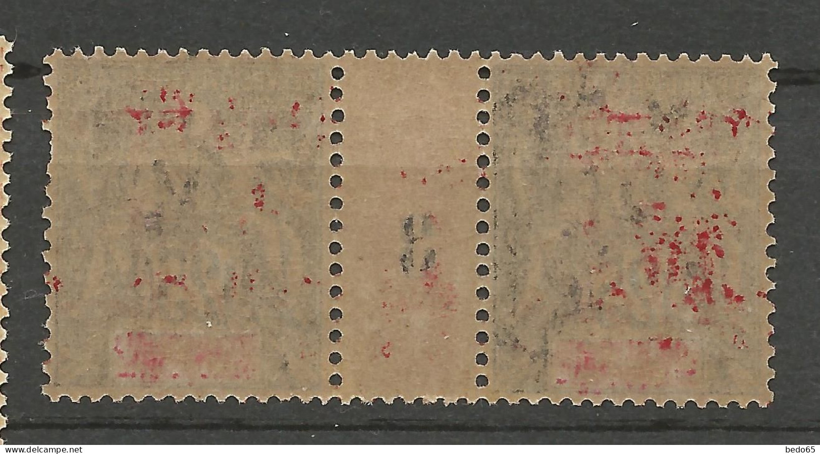 TAHITI N° 31 En Paire Millesime 3 Variétée Surcharge De Droite Très Défectueuse NEUF** SANS CHARNIERE / Hingeless / MNH - Unused Stamps