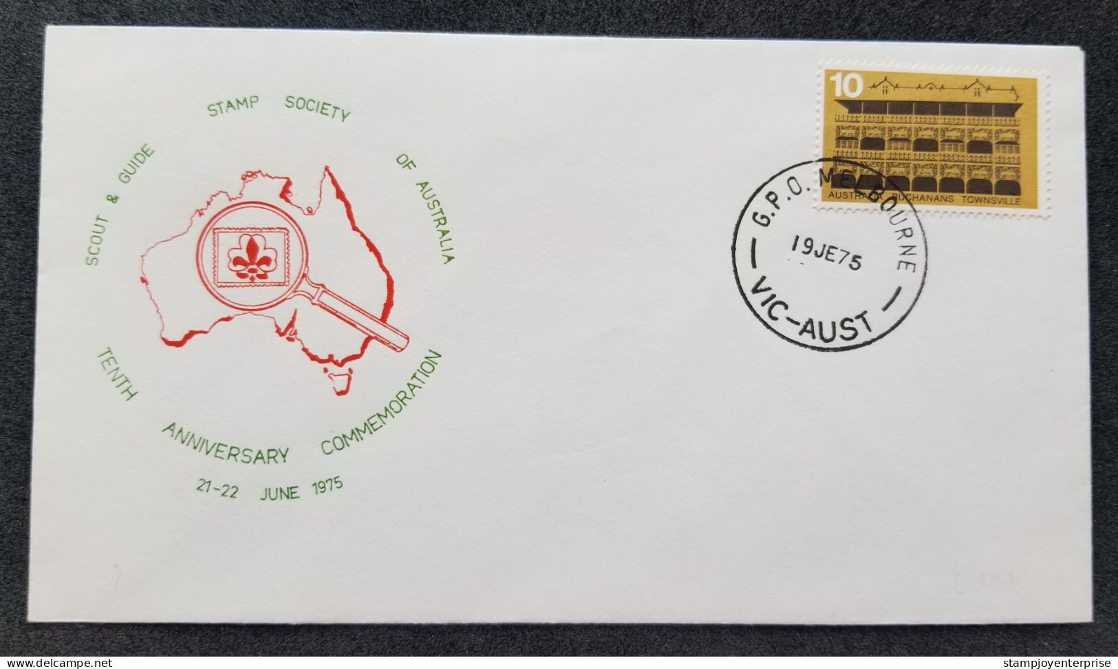 Australia 10th Anniversary Scout & Guide Stamp Society 1975 Scouting Scouts (FDC) - Briefe U. Dokumente