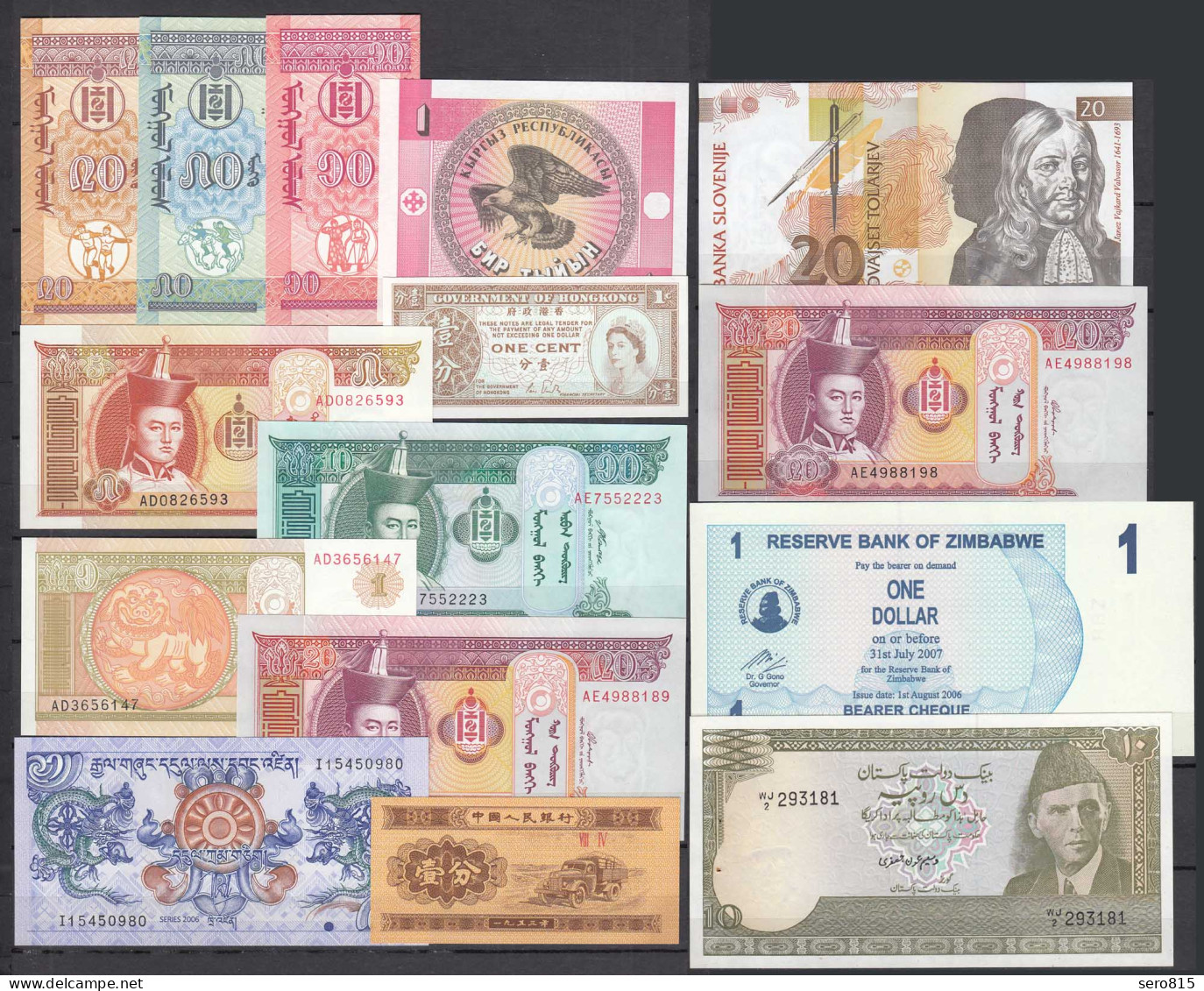 15 Stück Verschiedene Banknoten Welt -bitte Ansehen Meist UNC  (28519 - Autres & Non Classés