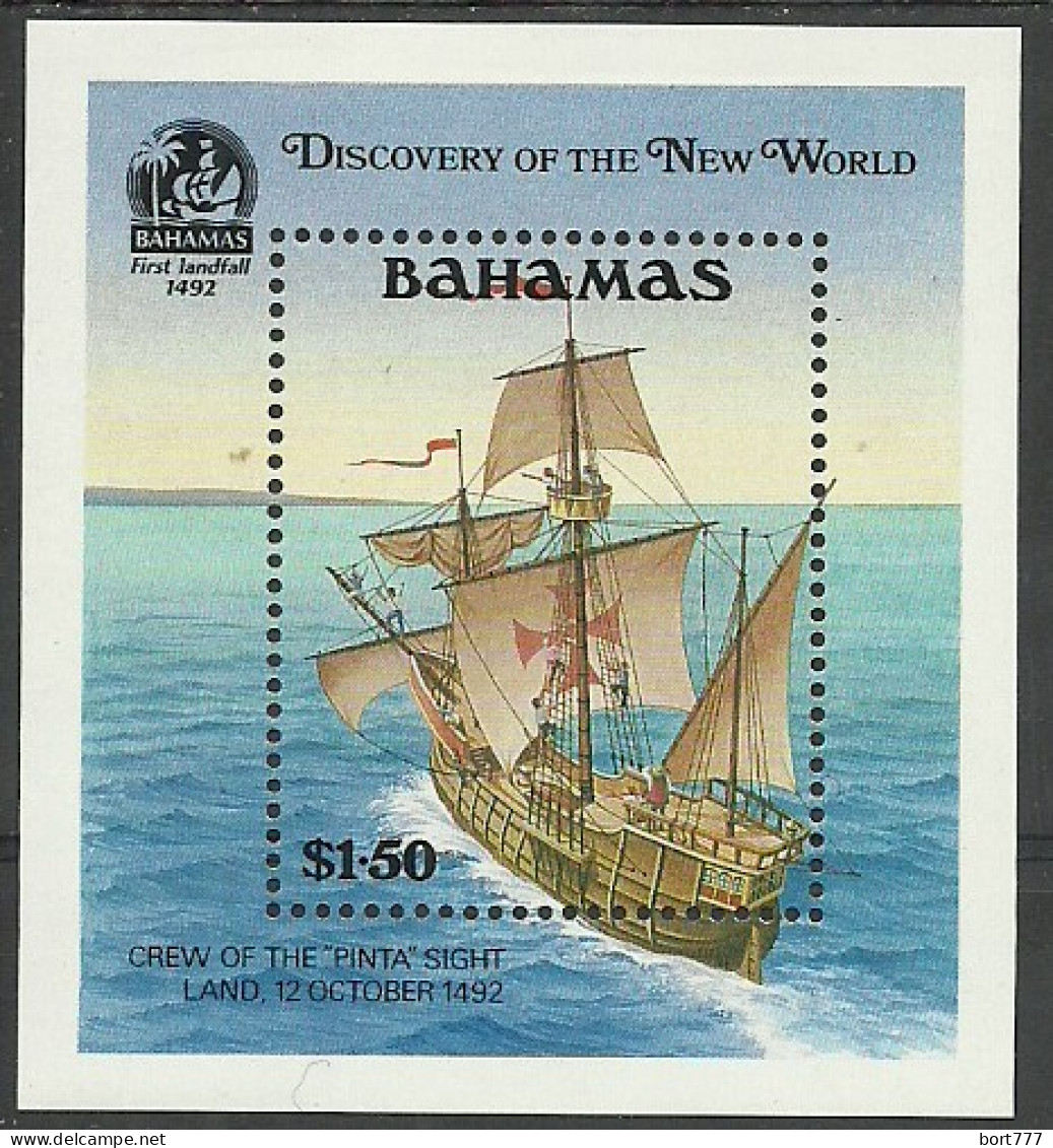 Bahamas 1991 Mint Block MNH (**) Ships - Bahama's (1973-...)