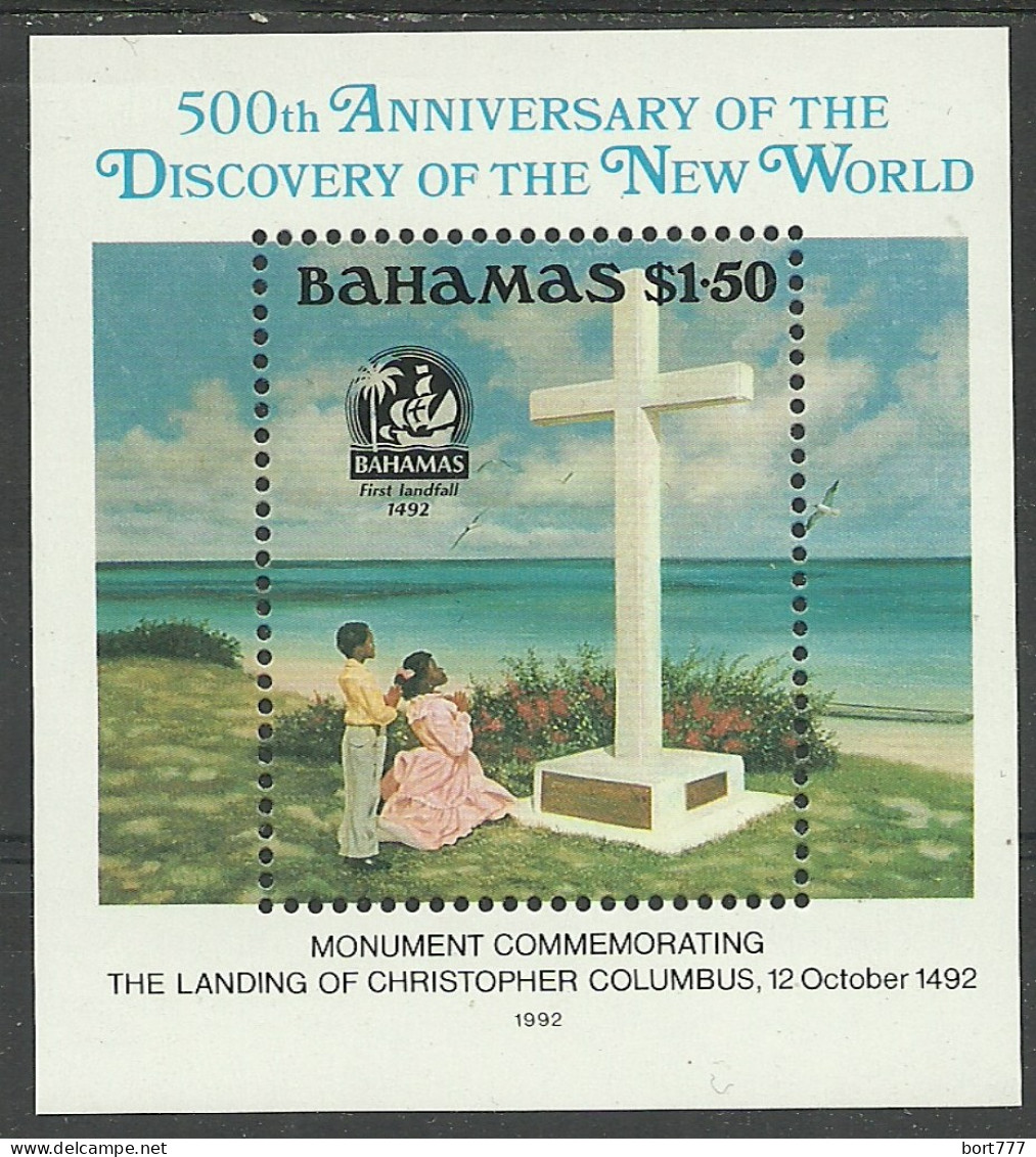 Bahamas 1992 Mint Block MNH (**) Ship Religion - Bahamas (1973-...)