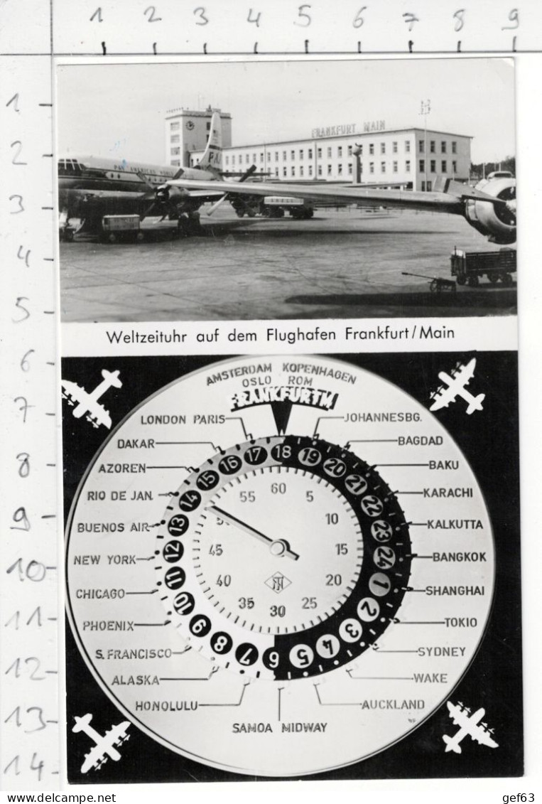 Weltzeituhr Auf Dem Flughafen Frankfurt/Main (1956) - Vliegvelden