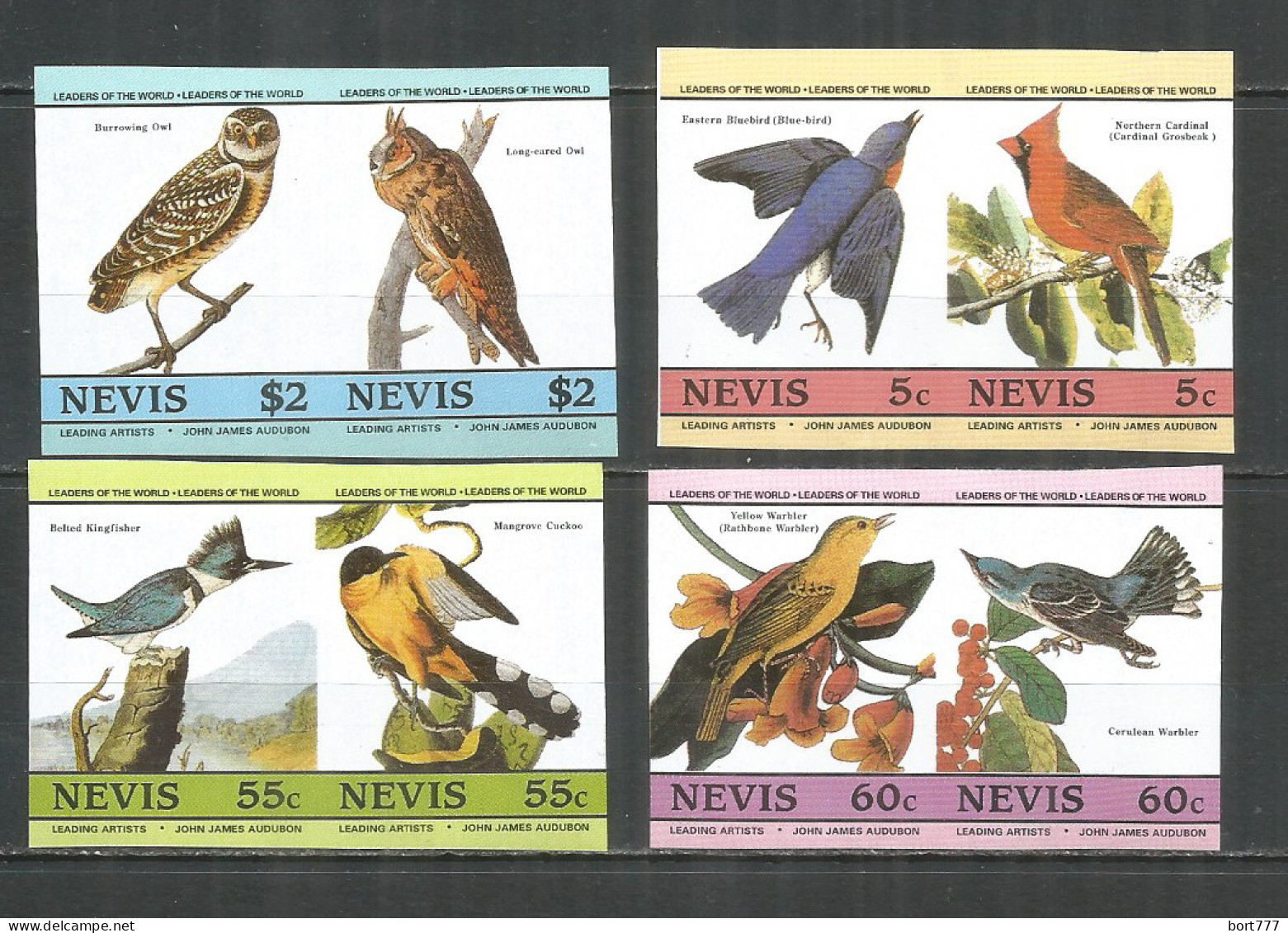Nevis 1985 Mint Stamps MNH (**) Set Birds Imperf. - Collezioni & Lotti