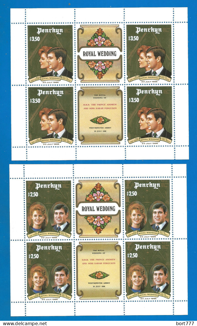 Penrhyn 1986 Mint  MNH (**) - Royalty - Familles Royales