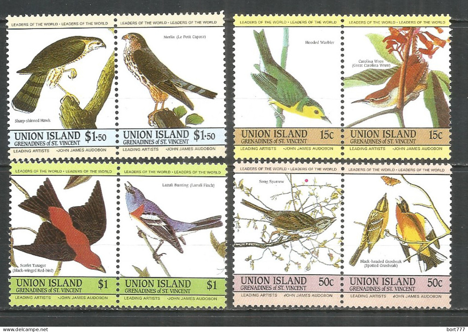 Union Island 1985 Mint Stamps MNH (**) Set Birds - Konvolute & Serien