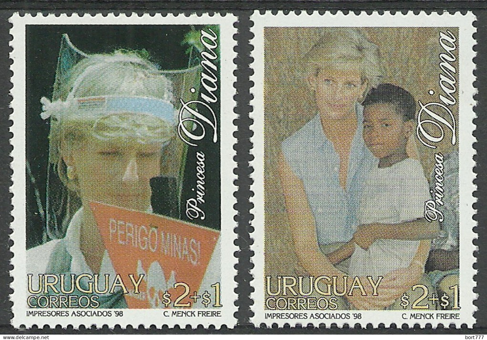 Uruguay 1998 Year Mint Stamps MNH(**) Set. Diana - Uruguay
