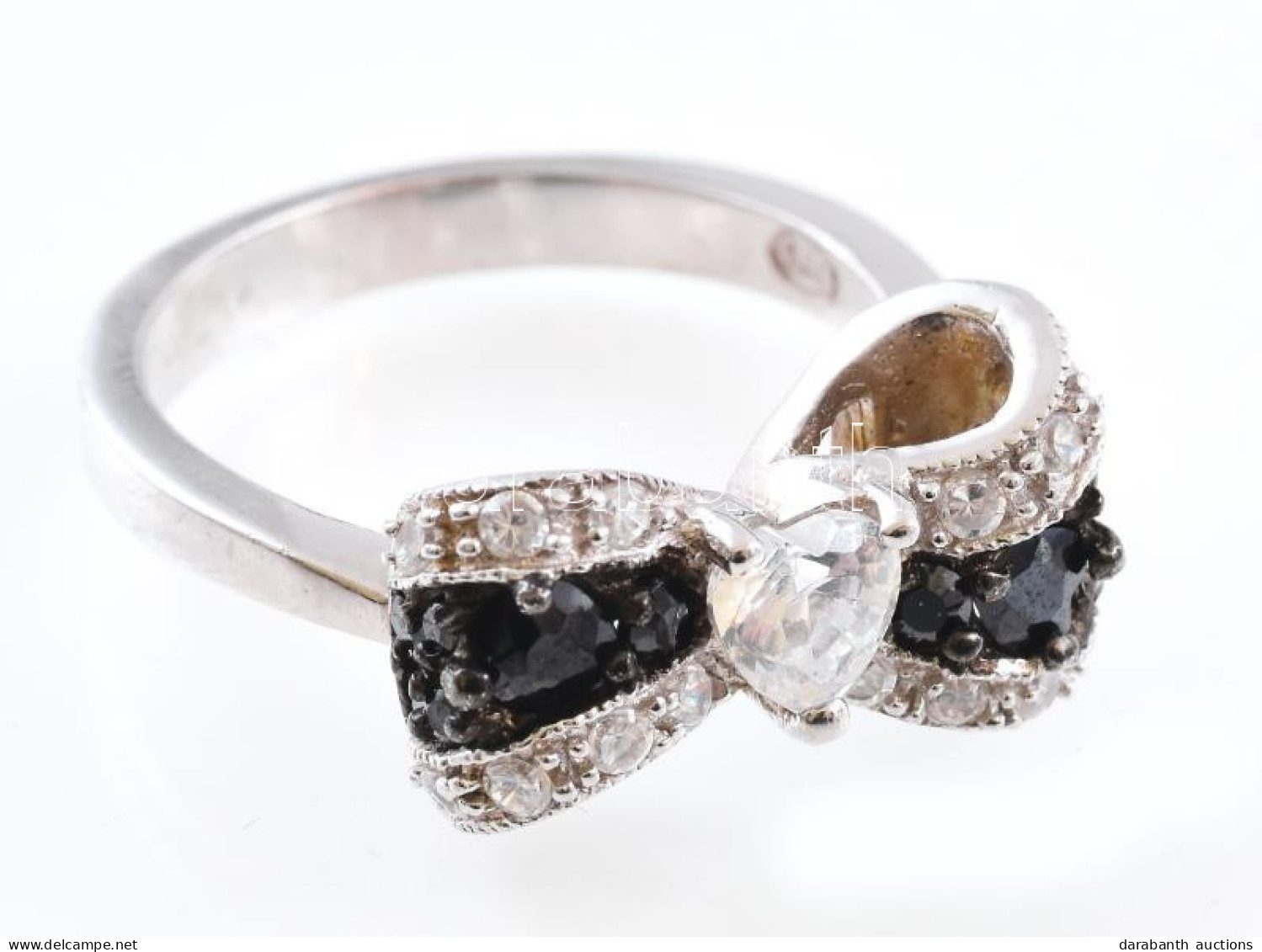 Ezüst (Ag) Gyűrű, Swarovski Kristályokkal Díszítve, Bruttó: 4 G - Sonstige & Ohne Zuordnung