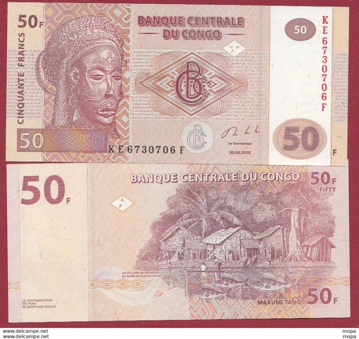 Congo 50 Francs   Du 30/06/2013----UNC-- (481 ) - República Democrática Del Congo & Zaire