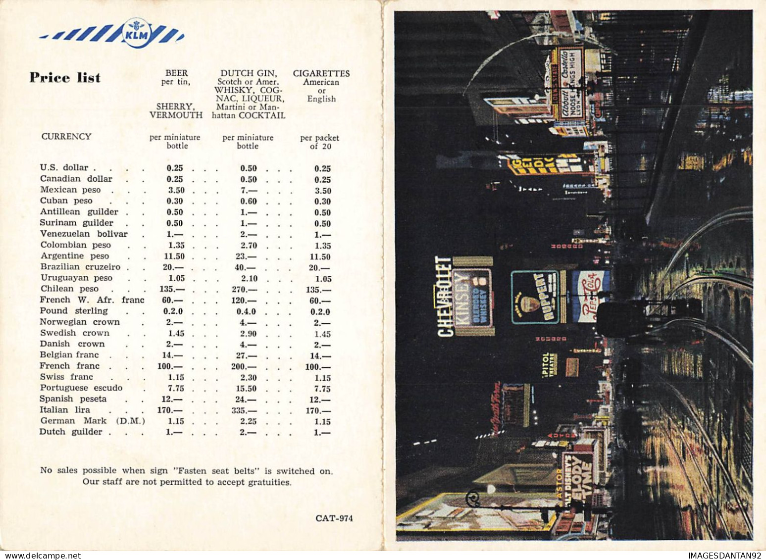 AVIATION #FG56913 CIE KLM PUBLICITE BUSTLING COLOURFUL NEW YORK USA AT NIGHT - 1946-....: Era Moderna