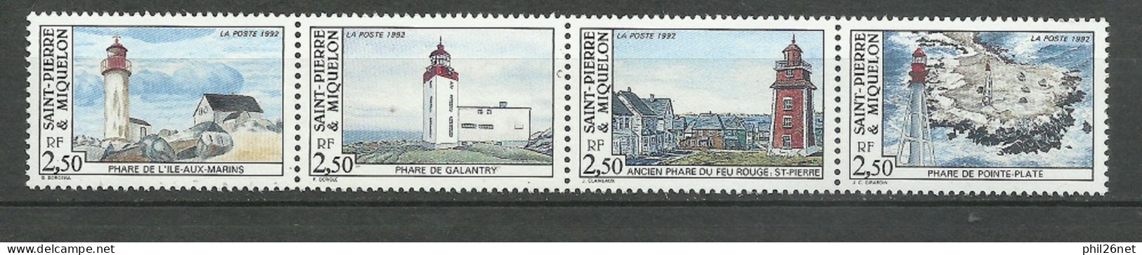 Saint Pierre Et Miquelon SPM Bande N° 563 à 566 Phares Neufs * * TB = MNH VF Voir Scans - Unused Stamps