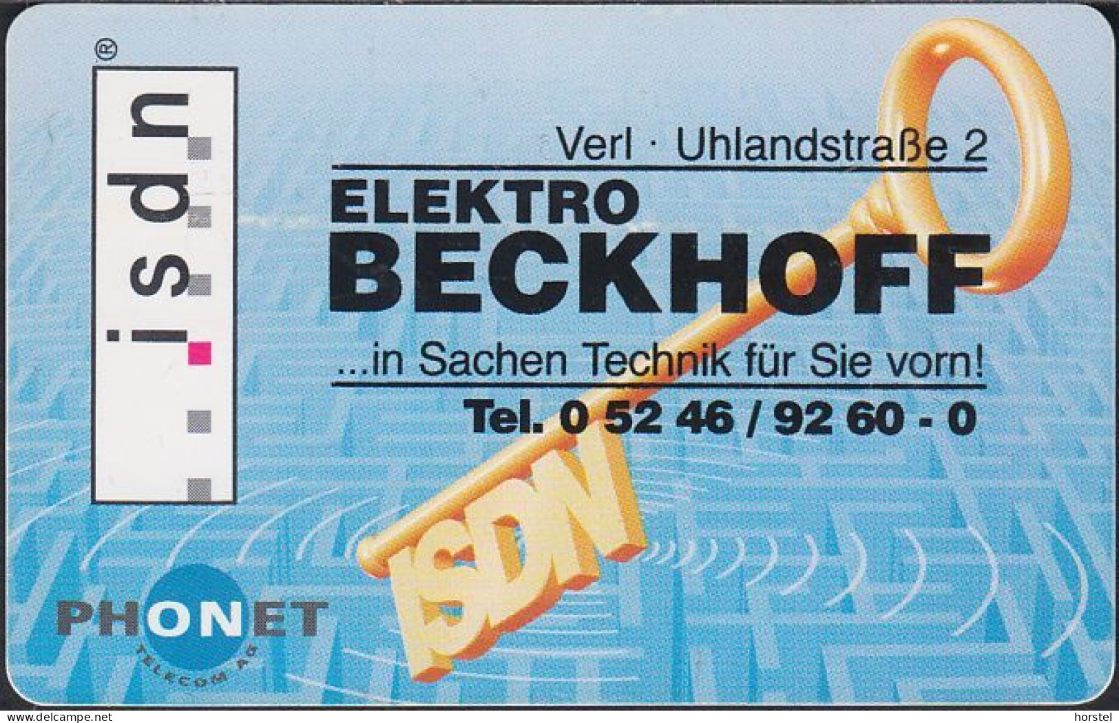 GERMANY O040/97 Elektro Beckhoff - Comic: ISDN - O-Series : Séries Client