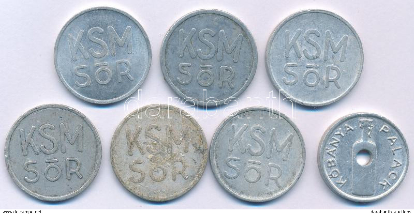 ~1960. "KSM Sör" Al Sörbárca (6x) + "KS Kőbánya / Kőbánya Palack" Kőbányai Sörgyár Al Sörbárca T:XF-F - Non Classés