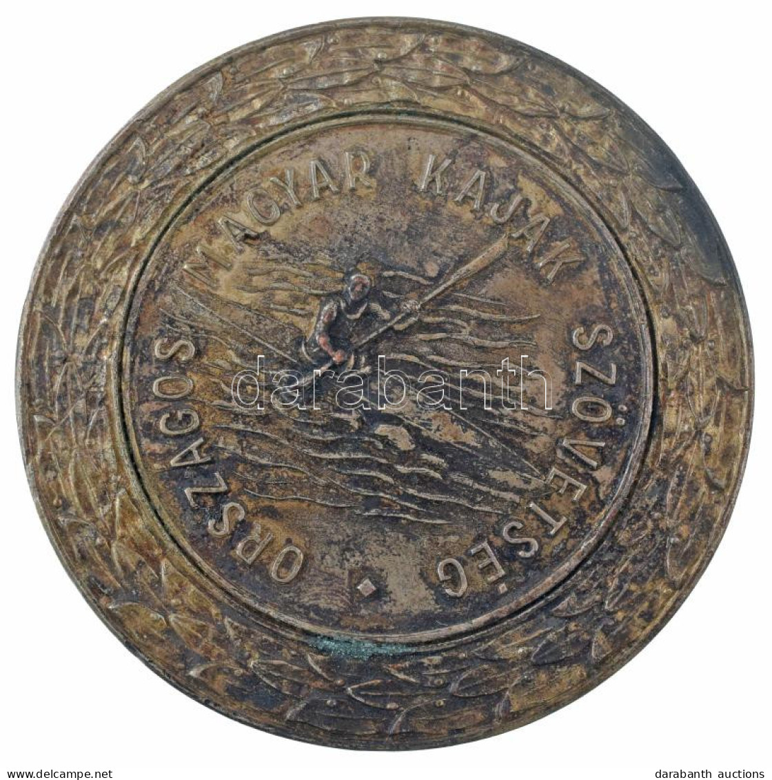 1948. "Országos Magyar Kajak Szövetség / C-10 500m. Bajnokság 1948. II. Helyezett" Ezüstözött Bronz Díjérem (56mm) T:XF  - Unclassified