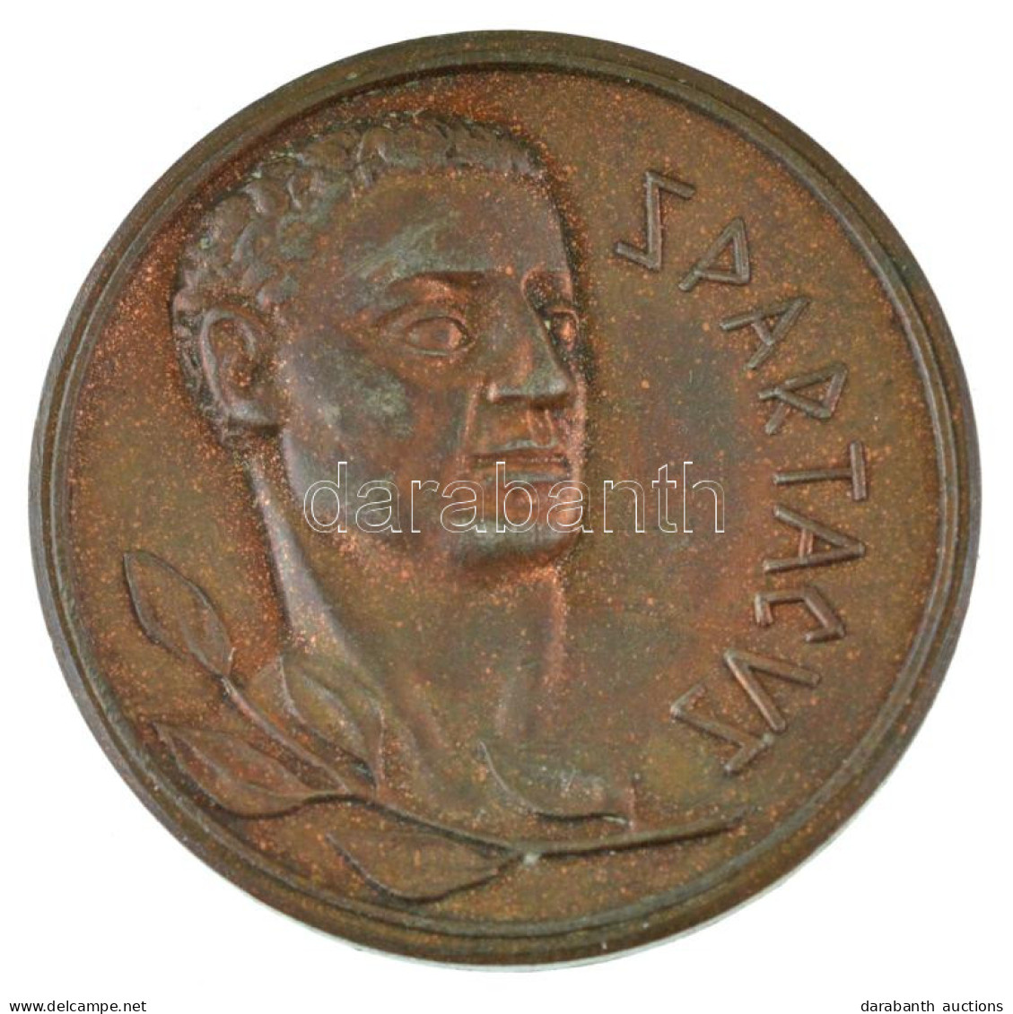 1962. "Spartacus / 10 éves Jubileumi Emlékérem" Bronzozott Zn Emlékérem (40mm) T:AU Kopott Bronzozás - Unclassified