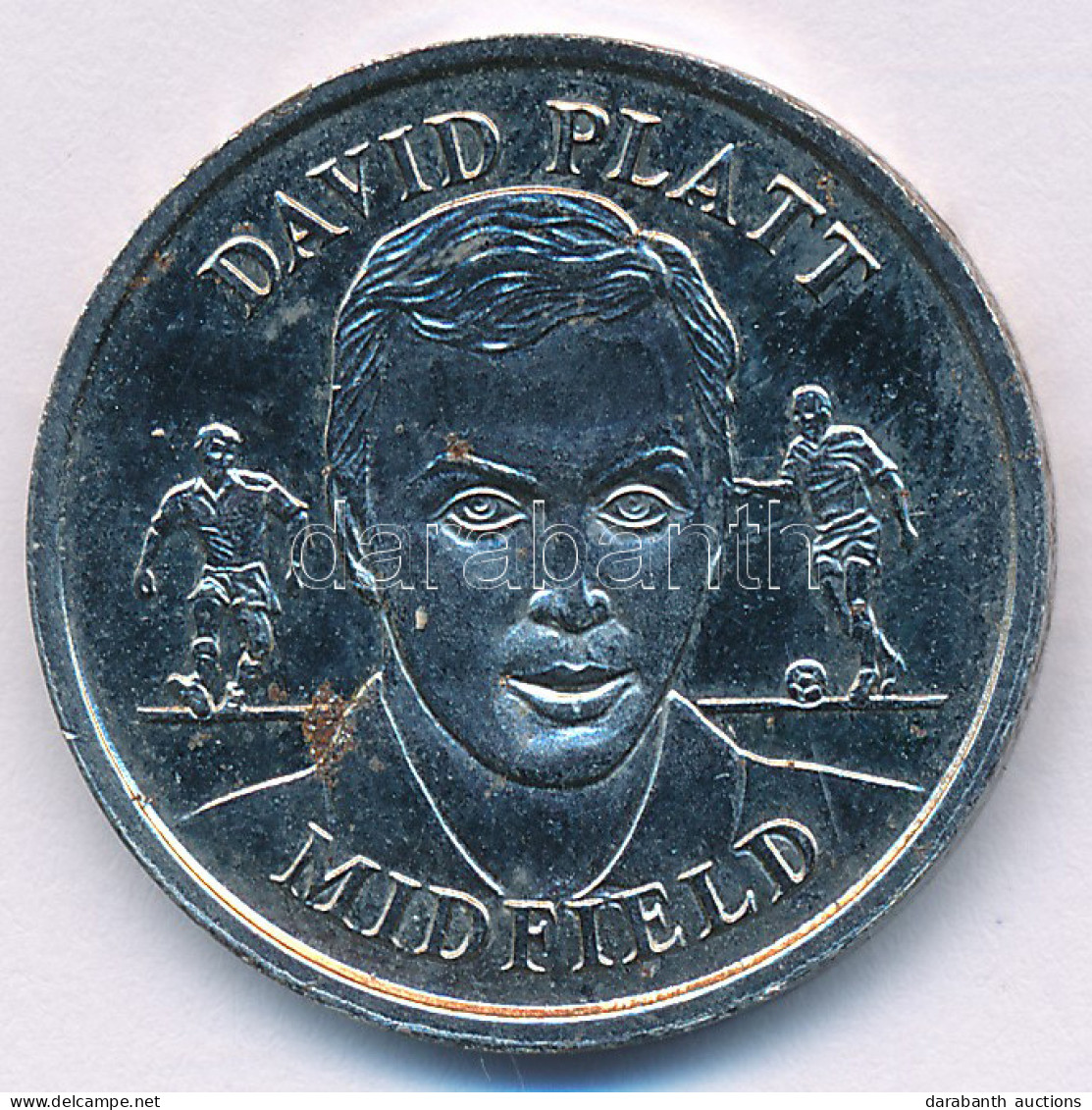 Nagy-Britannia / Anglia 1996. "David Platt - Midfield / 1996 - A Hivatalos Angol Keret" Futball Emlékérem (27mm) T:AU Gr - Non Classés