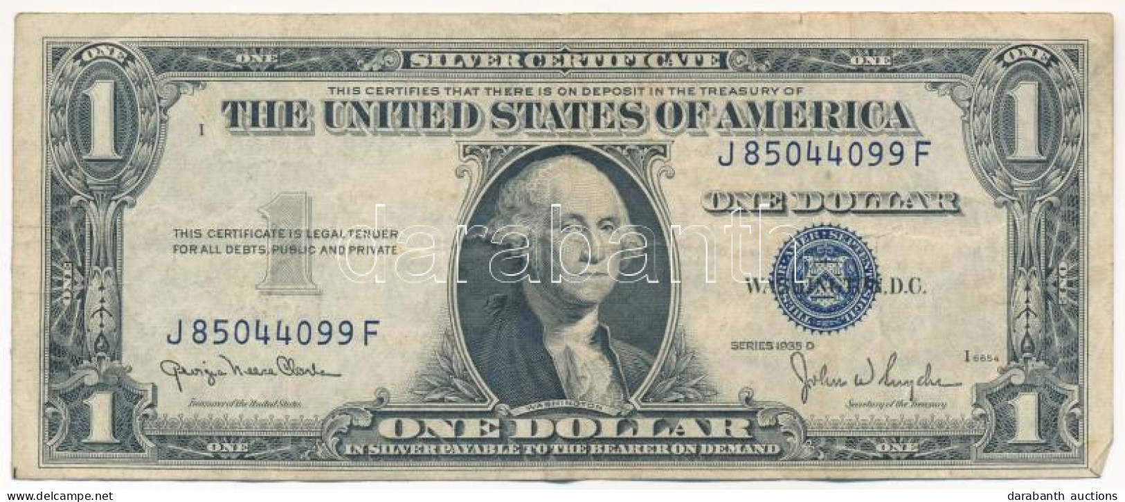 Amerikai Egyesült Államok 1949-1953 (1935D) 1$ "J85044099F", Georgia Neese Clark - John Wesley Snyder" T:F USA 1949-1953 - Unclassified