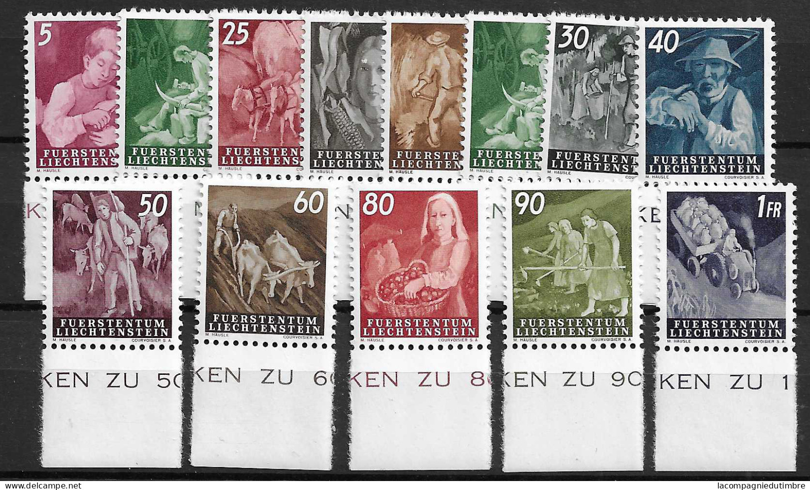 Liechtenstein YT N° 251/262 Neufs ** MNH. TB - Neufs