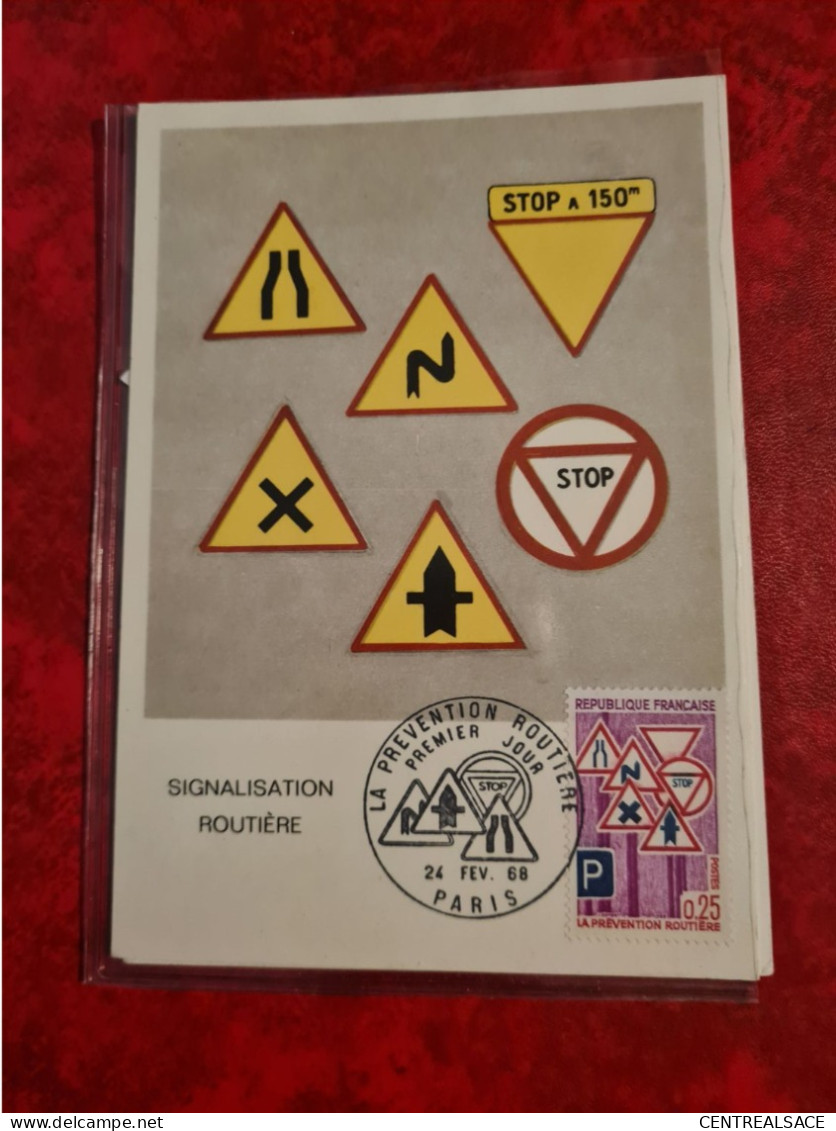 FDC 1968 MAXI  LA PREVENTION ROUTIERE PARIS - 1960-1969