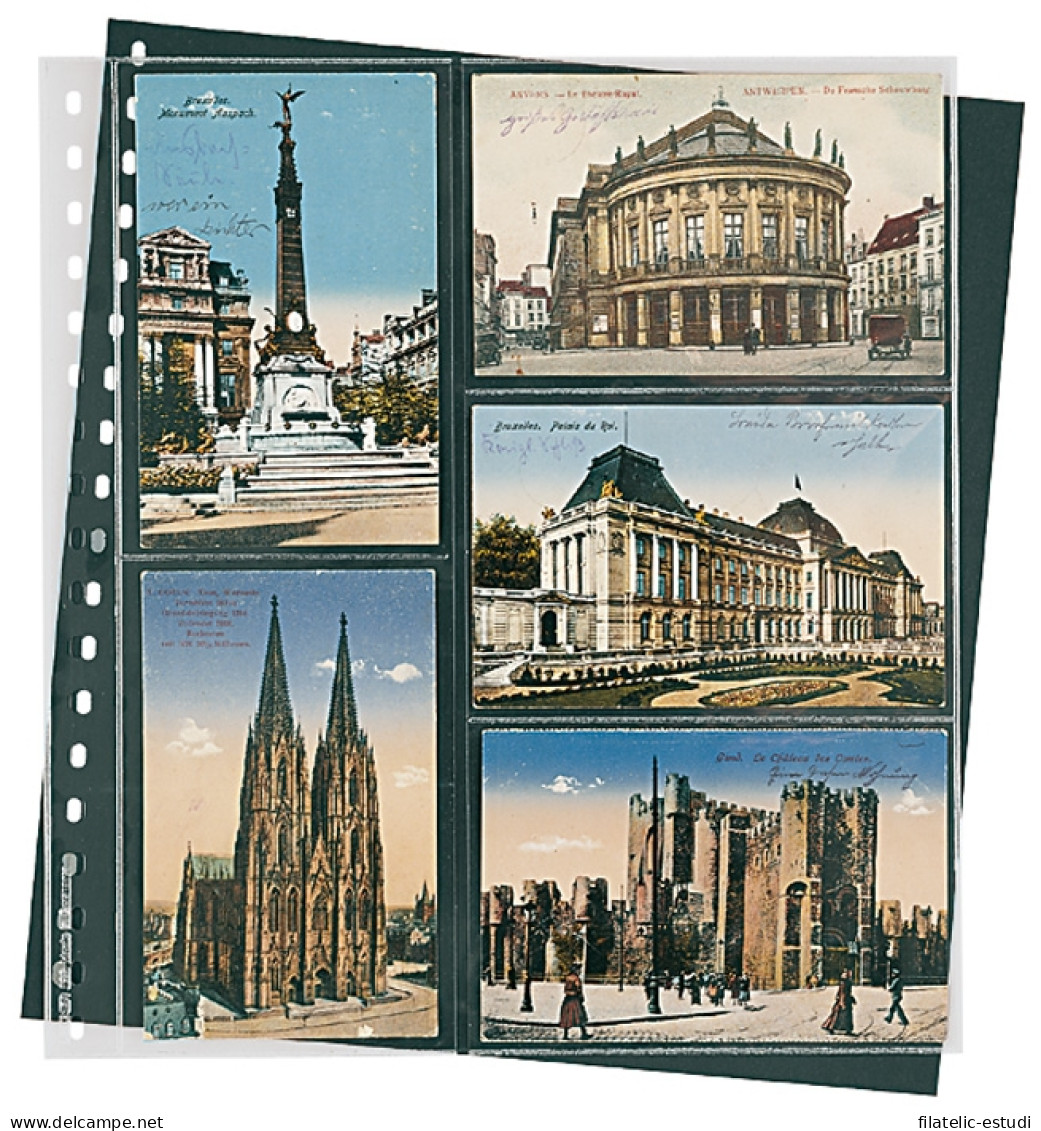 Lindner 826 Hojas Transparentes Para Postales - Albums, Mappen & Vellen