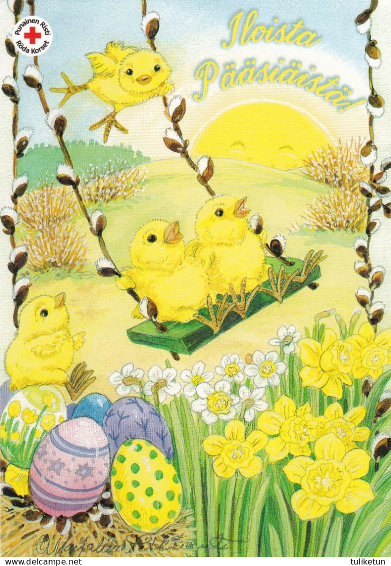 Postal Stationery - Chicks - Eggs - Happy Easter - Red Cross 2000 - Suomi Finland - Postage Paid - Muumi World - Enteros Postales