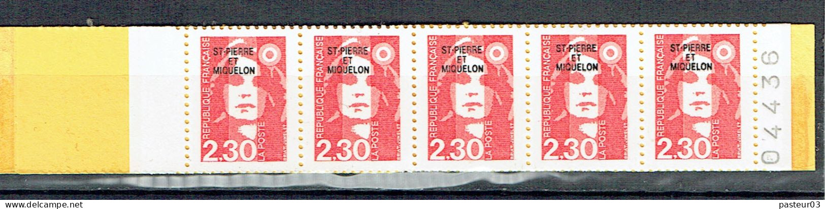 Saint Pierre Et MiquelonCarnet C 518 10 Timbres Marianne Du Bicentenaire 2,30 F. Avec Numéro - Ongebruikt