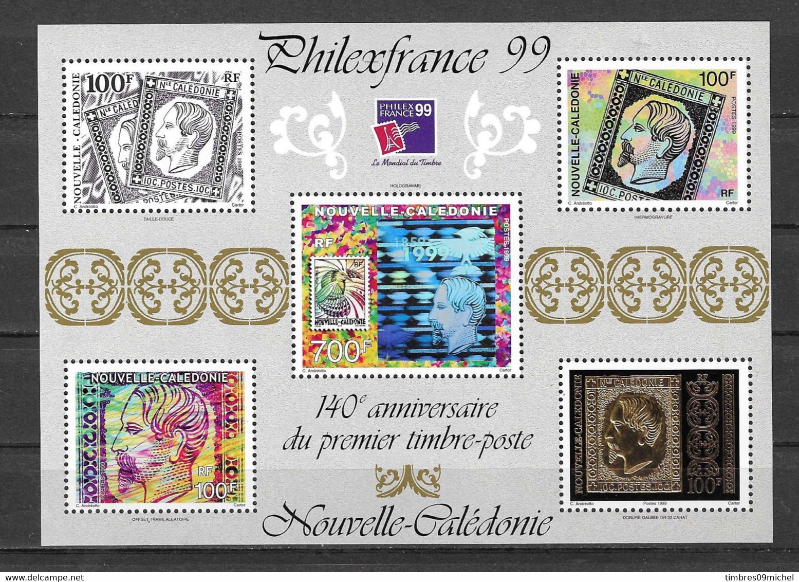 Nouvelle Calédonie Bloc Feuillet 1999  N° 22** Philexfrance 99 - Blocchi & Foglietti