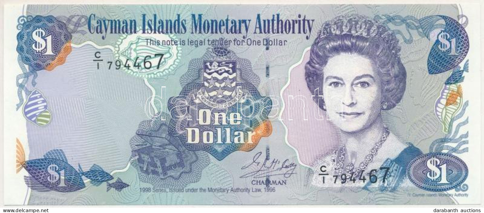 Kajmán-szigetek 1996. 1$ T:UNC  Cayman Islands 1996. 1 Dollar C:UNC  Krause P#21a - Non Classés