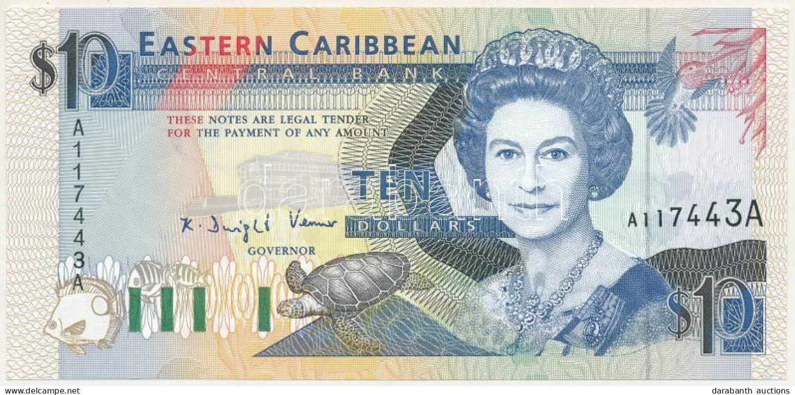 Kelet-Karibi Államok / Antigua & Barbuda DN (1993) 10$ T:UNC East Caribbean States / Antigua & Barbuda ND (1993) 10 Doll - Non Classés