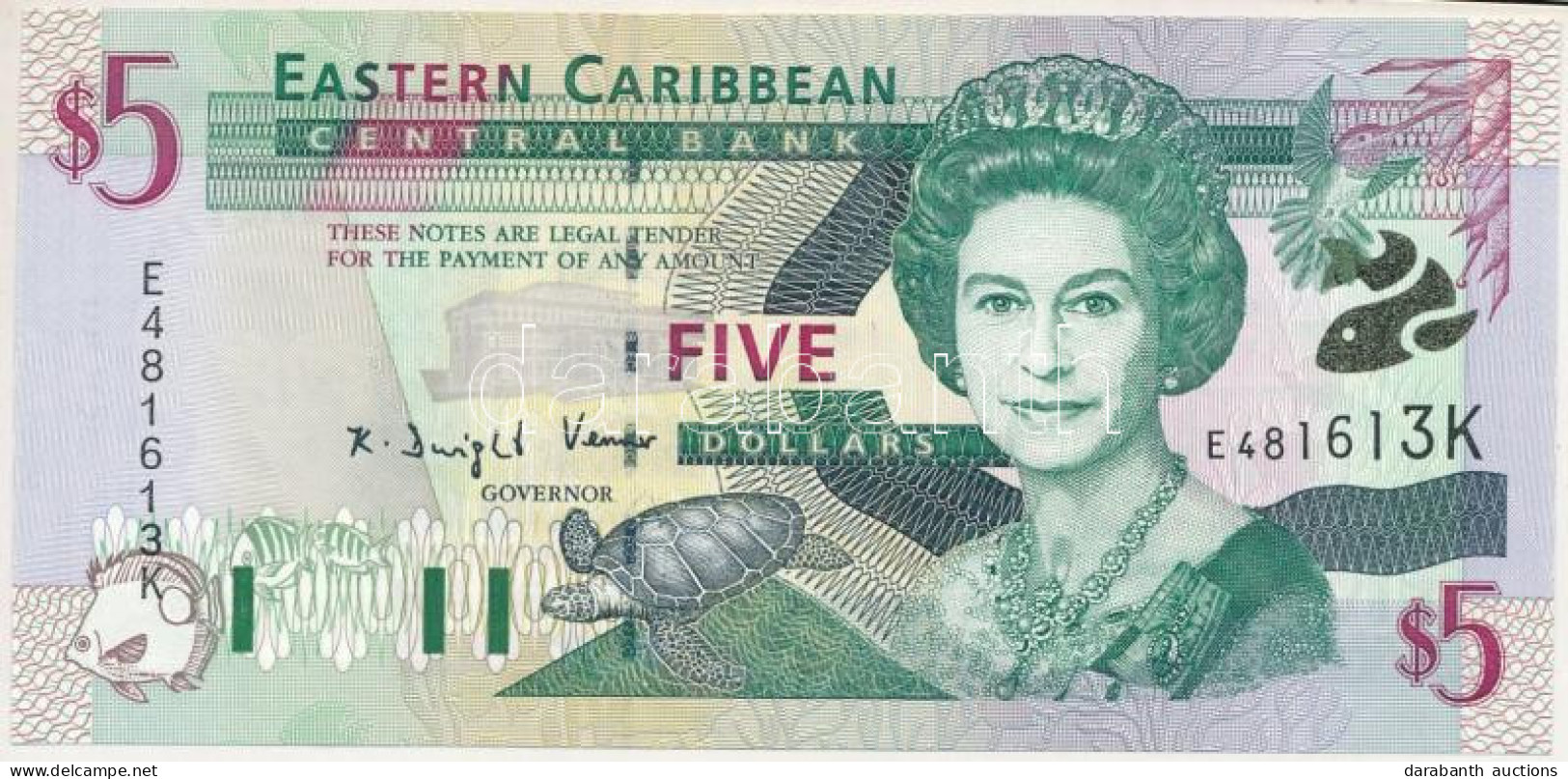 Kelet-Karibi Államok / Saint Kitts & Nevis DN (2000) 5$ T:UNC East Caribbean States / Saint Kitts & Nevis ND (2000) 5 Do - Non Classés