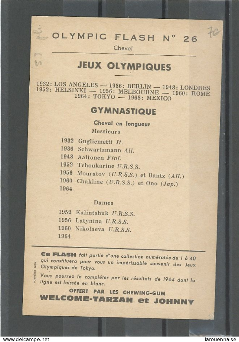 JEUX OLYMPIQUES - GYMNASTIQUE - - OLYMPIC FLASH N°26 - Jeux Olympiques