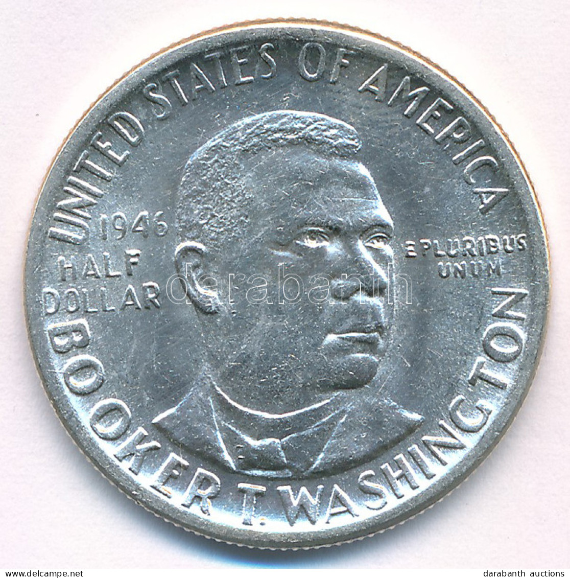 Amerikai Egyesült Államok 1946. 1/2$ Ag "Booker T. Washington" Tanúsítvánnyal T:AU  USA 1946. 1/2 Dollar Ag "Booker T. W - Ohne Zuordnung