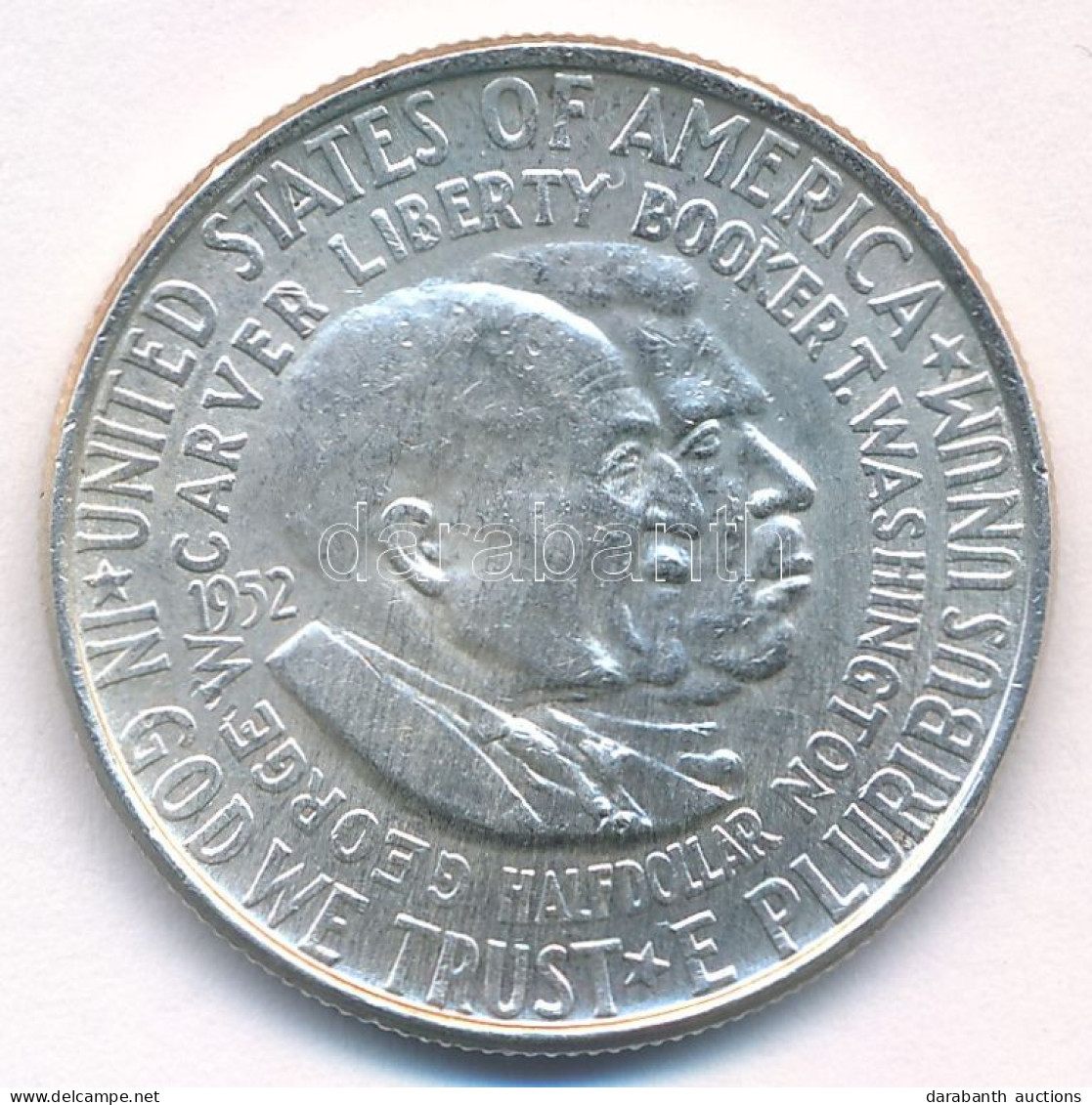 Amerikai Egyesült Államok 1952. 1/2$ Ag "George Washington Carver - Booker T. Washington" Tanúsítvánnyal T:XF Patina, Ki - Non Classés