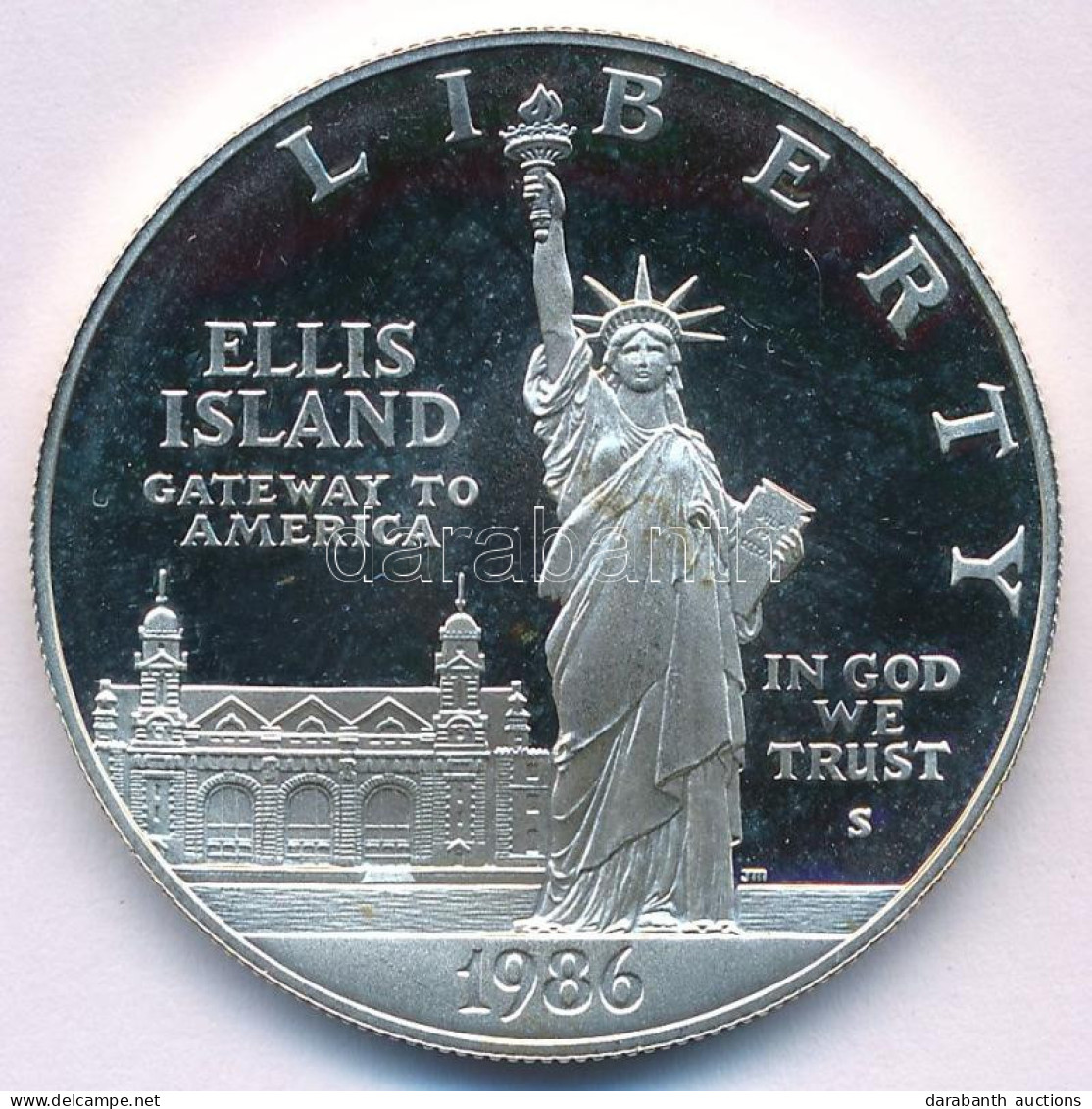 Amerikai Egyesült Államok 1986S 1$ Ag "Szabadság-szobor" Kapszulában T:PP Kis Fo. USA 1986S 1 Dollar Ag "Statue Of Liber - Ohne Zuordnung