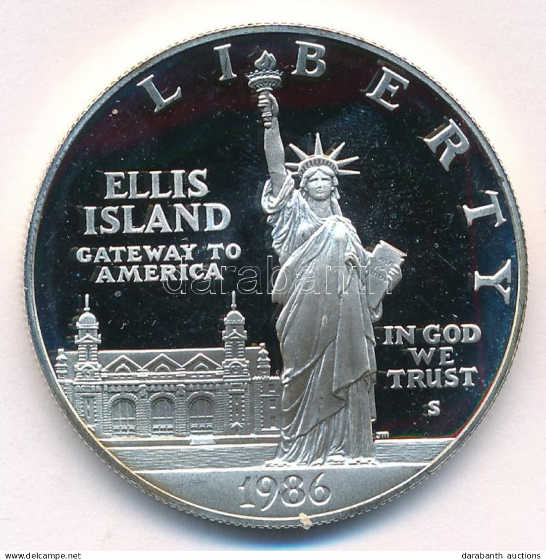 Amerikai Egyesült Államok 1986S 1$ Ag "Szabadság-szobor" Kapszulában, Tanúsítvánnyal T:PP Apró Karc USA 1986S 1 Dollar A - Non Classés