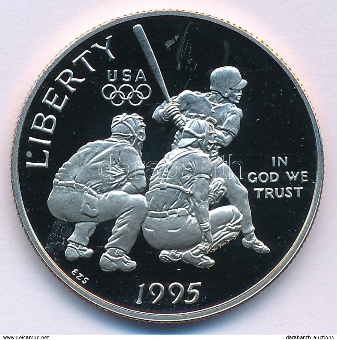 Amerikai Egyesült Államok 1995S 1/2$ Cu-Ni "Atlantai Olimpia - Baseball" Kapszulában T:PP Kis Patina USA 1995S 1/2 Dolla - Ohne Zuordnung