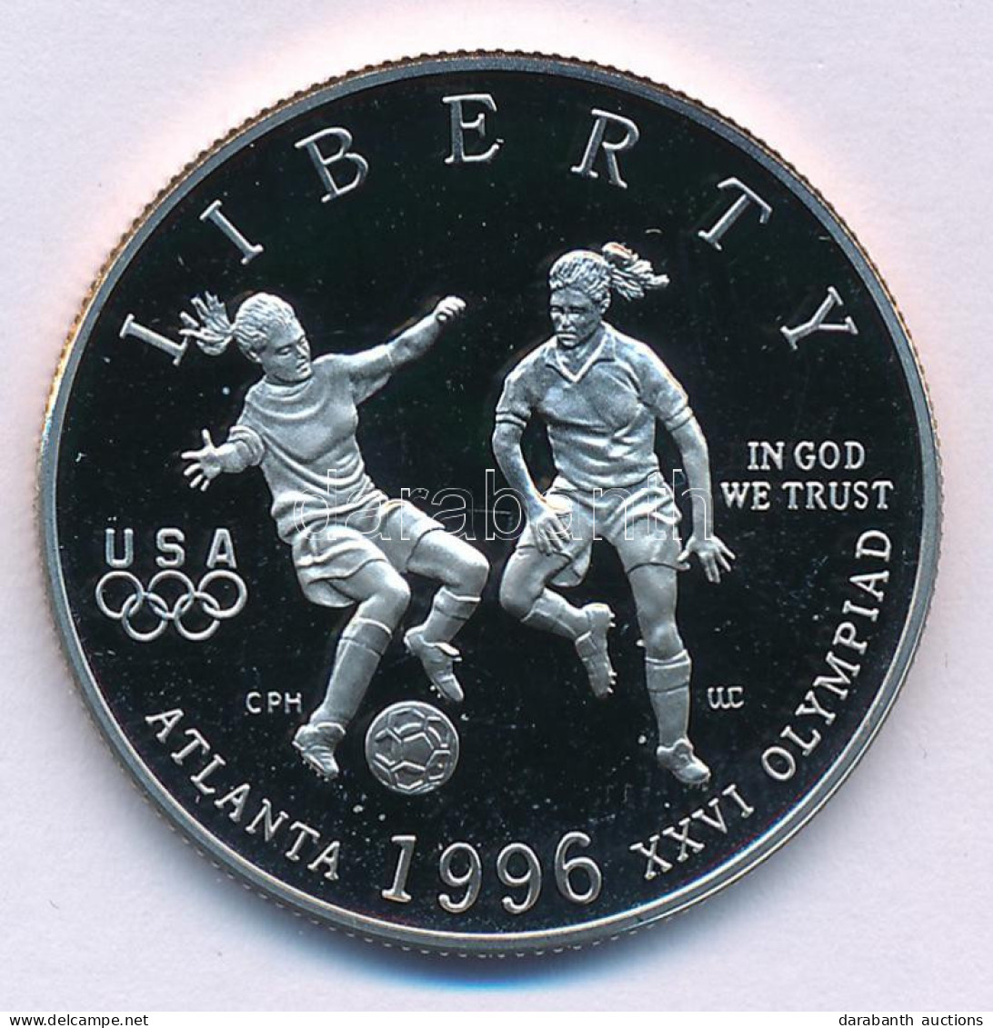 Amerikai Egyesült Államok 1996S 1/2$ Cu-Ni "Atlantai Olimpia - Női Labdarúgás" Kapszulában T:PP  USA 1996S 1/2 Dollar Cu - Unclassified