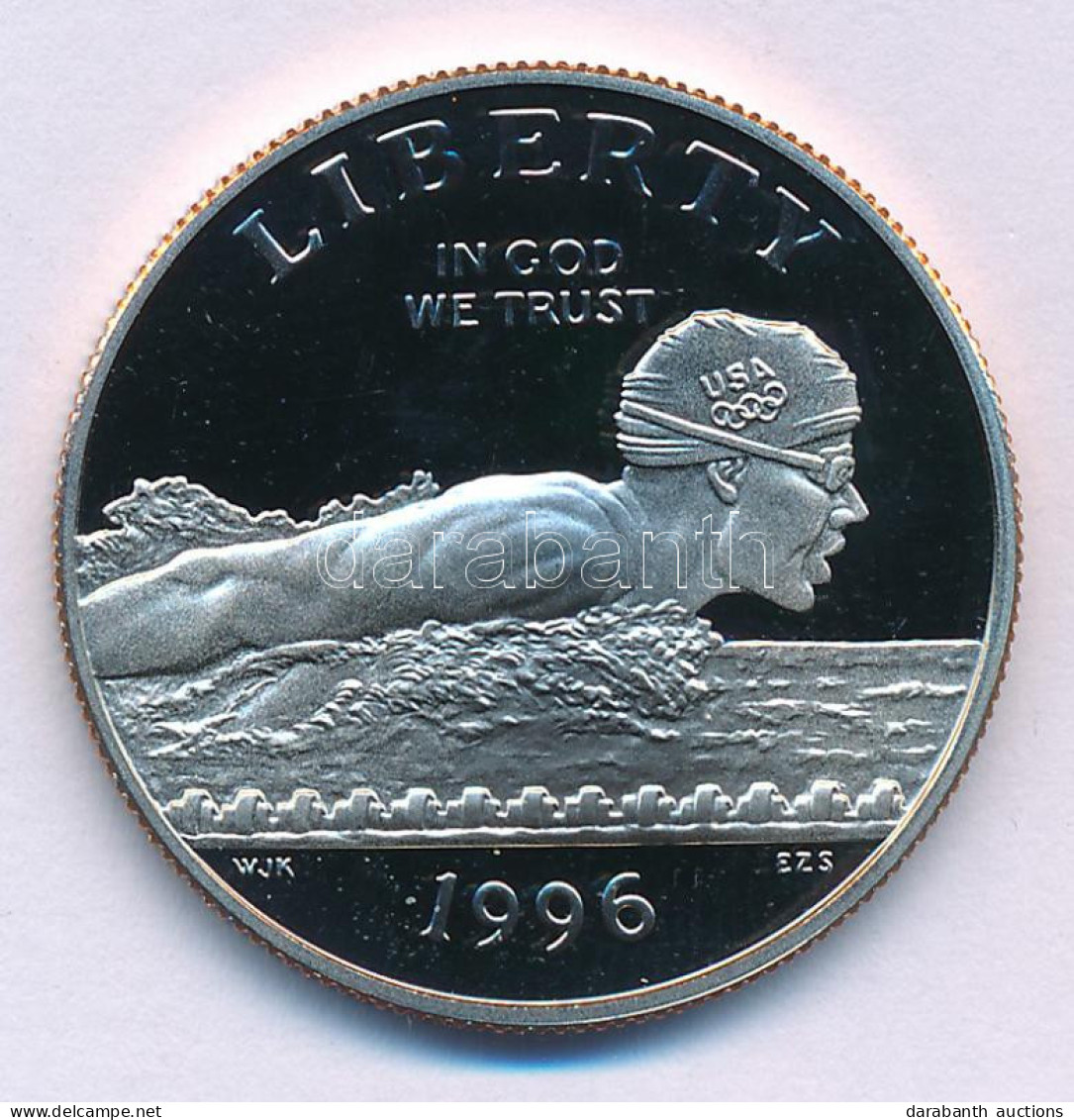 Amerikai Egyesült Államok 1996S 1/2$ Cu-Ni "Atlantai Olimpia - Úszás" Kapszulában T:PP  USA 1996S 1/2 Dollar Cu-Ni "Atla - Non Classés
