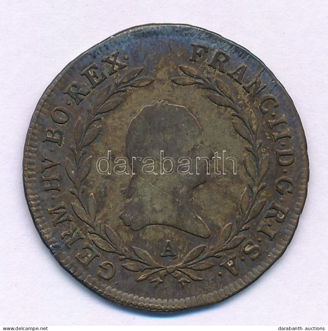 Ausztria 1802A 20kr Ag "I. Ferenc" T:VF Patina Austria 1802A 20 Kreuzer "Franz I" C:VF Patina Krause KM# 2139 - Ohne Zuordnung