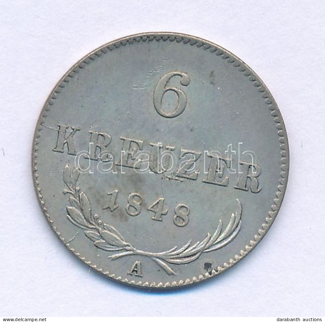 Ausztria 1848A 6kr Ag T:AU,XF  Austria 1848A 6 Kreuzer Ag C:AU,XF  Krause KM#2200 - Ohne Zuordnung